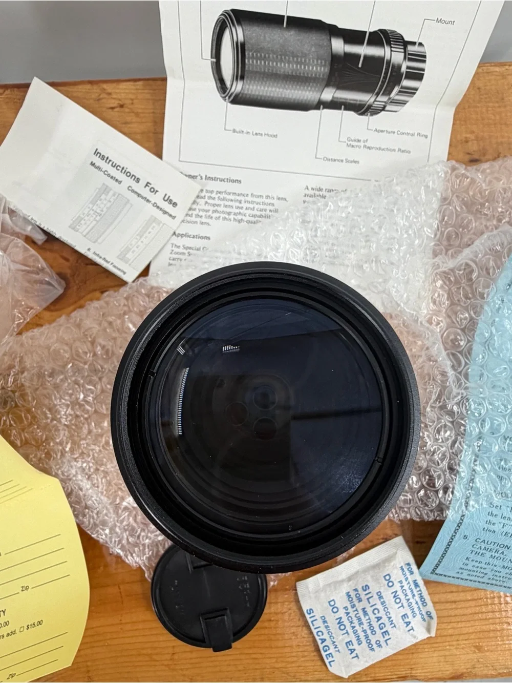 Vintage 70s 80s Rokinon 80-200mm f/4.5 Macro Zoom Lens Canon FD Mount AE-1 NOS